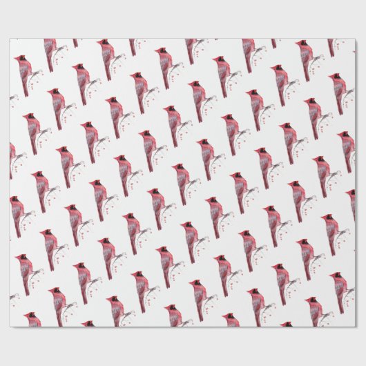 Rode kardinaal Bird Cadeaupapier (Vlak)