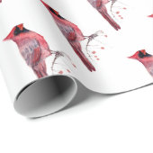 Rode kardinaal Bird Cadeaupapier (Rol Hoek)