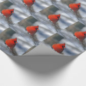 Rode kardinaal Bird Cadeaupapier (Hoek)