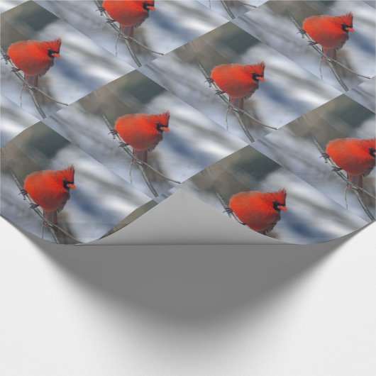 Rode kardinaal Bird Cadeaupapier (Hoek)