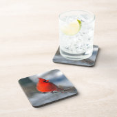 Rode kardinaal Bird Drankjes Onderzetter (Rechterzijde)