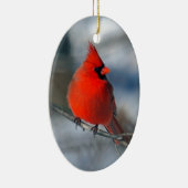 Rode kardinaal Bird Keramisch Ornament (Rechts)