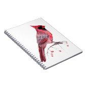 Rode kardinaal Bird Notitieboek (Rechterzijde)