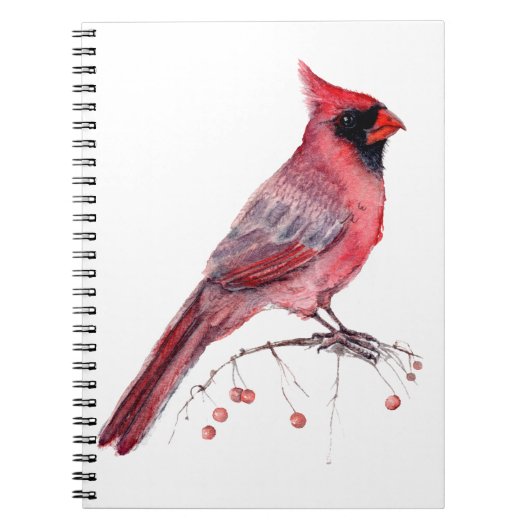 Rode kardinaal Bird Notitieboek (Voorkant)