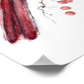 Rode kardinaal Bird Poster (Hoek)