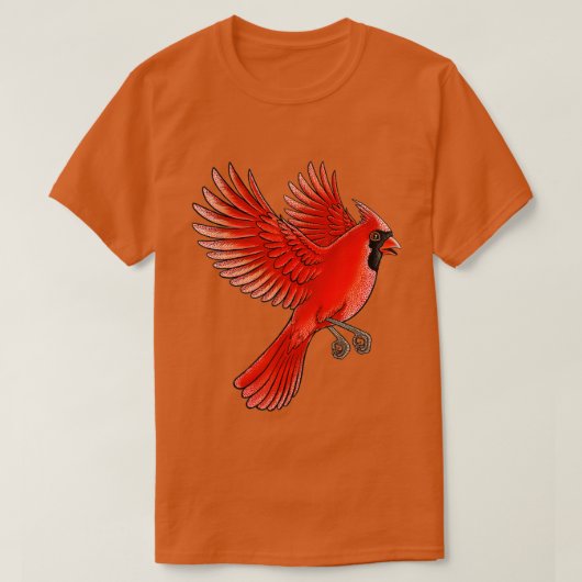 Rode kardinaal Bird T-shirt (Design voorkant)