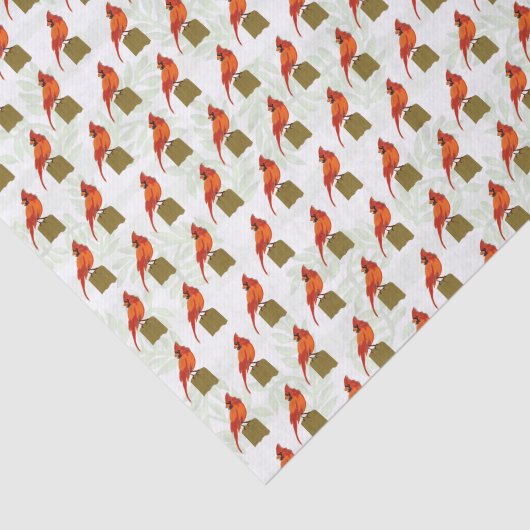 Rode kardinaal Bird Tissuepapier (Detail)