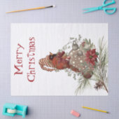 Rode Kardinaal Chickadee Vogel Winter Kerstmis Tissuepapier (Craft)