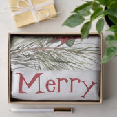 Rode Kardinaal Chickadee Vogel Winter Kerstmis Tissuepapier (Geschenk)