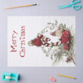 Rode Kardinaal Chickadee Vogel Winter Kerstmis Tissuepapier (Craft)