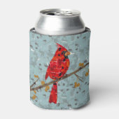 Rode Kardinaal, de vogel van Kerstmis Blikjeskoeler (Blikje Voorkant)