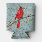 Rode Kardinaal, de vogel van Kerstmis Blikjeskoeler (Voorkant)