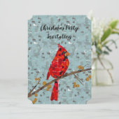 Rode Kardinaal, de vogel van Kerstmis Kaart (Staand voorkant)