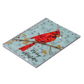 Rode Kardinaal, de vogel van Kerstmis Notitieboek (Linkerzijde)