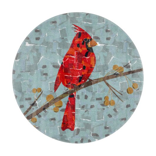 Rode Kardinaal, de vogel van Kerstmis Snijplank (Voorkant)