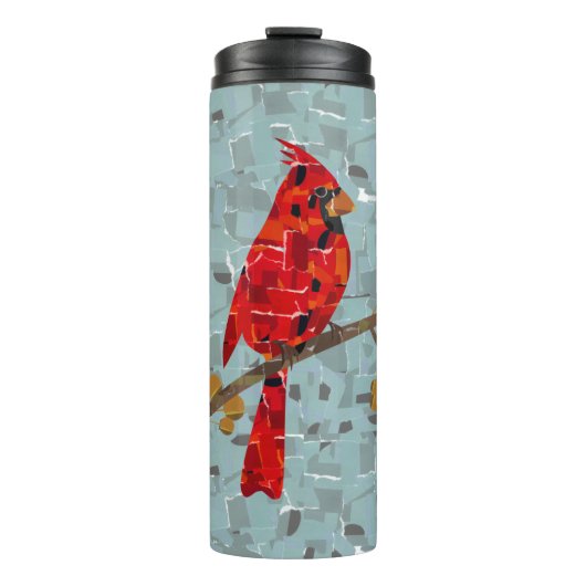 Rode Kardinaal, de vogel van Kerstmis Thermosbeker (Voorkant)