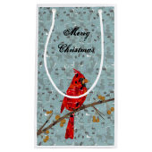Rode Kardinaal, de vogel voor Kerstmis Klein Cadeauzakje (Voorkant)
