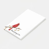 Rode Kardinaal, de vogel voor Kerstmis Post-it® Notes (Schuin)