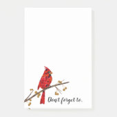 Rode Kardinaal, de vogel voor Kerstmis Post-it® Notes (Voorkant)