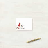 Rode Kardinaal, de vogel voor Kerstmis Post-it® Notes (Op bureau)
