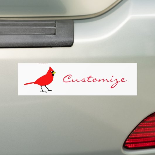 Rode kardinaal Dvogel Thunder_Cove Bumpersticker (Op auto)