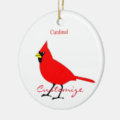 Rode kardinaal Dvogel Thunder_Cove Keramisch Ornament (Links)