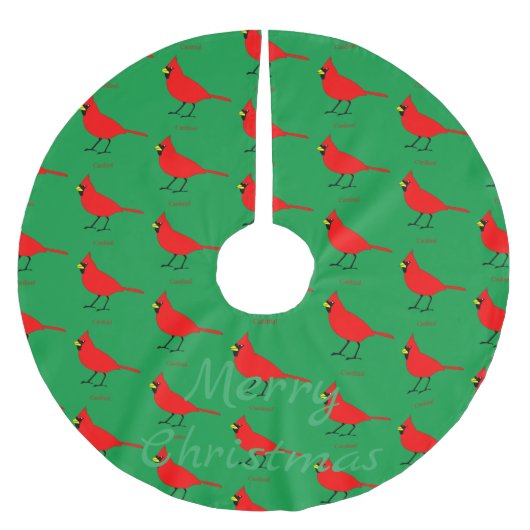 Rode kardinaal Dvogel Thunder_Cove Kerstboom Rok (Voorkant)