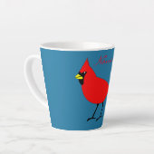 Rode kardinaal Dvogel Thunder_Cove Latte Mok (Linkerhoek)