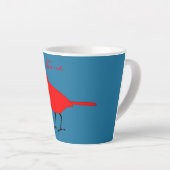Rode kardinaal Dvogel Thunder_Cove Latte Mok (Rechterhoek)