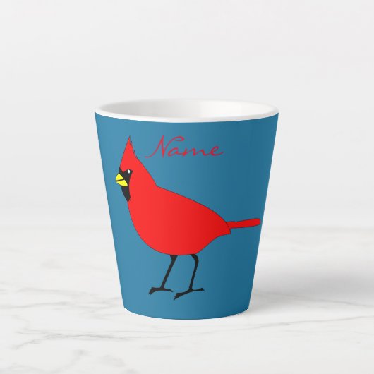 Rode kardinaal Dvogel Thunder_Cove Latte Mok (Voorkant)