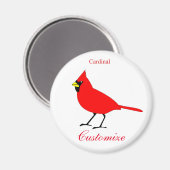 Rode kardinaal Dvogel Thunder_Cove Magneet (Voorkant / Achterkant)