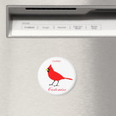 Rode kardinaal Dvogel Thunder_Cove Magneet (Insitu (Vaatwasser))