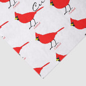 Rode kardinaal Dvogel Thunder_Cove Tissuepapier (Detail)