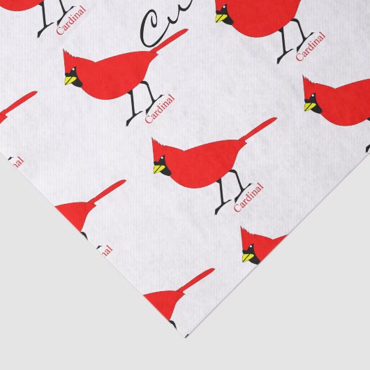 Rode kardinaal Dvogel Thunder_Cove Tissuepapier (Detail)