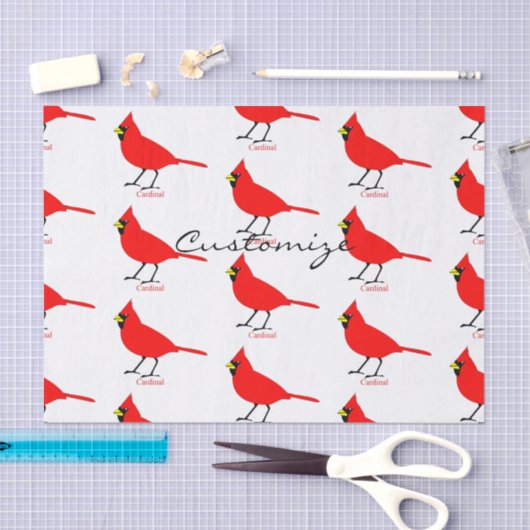 Rode kardinaal Dvogel Thunder_Cove Tissuepapier (Craft)