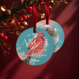 Rode Kardinaal Engel in de Hemel Moeder Memorial F Ornament