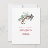 Rode kardinaal, Eucalyptus, Greenery Kerstmis (Achterkant)