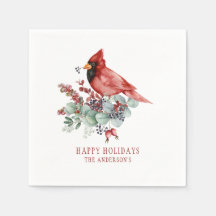 Rode Kardinaal Eucalyptus Rode Bessen Kerstmis