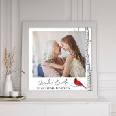 Rode Kardinaal Familie Foto Template Foto Afdruk