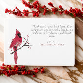 Rode Kardinaal Foto Begrafenis Dank u Bedankkaart