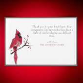 Rode Kardinaal Foto Begrafenis Dank u Kaart