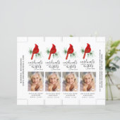 Rode Kardinaal Foto Memorial Bladwijzer (Staand voorkant)