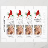 Rode Kardinaal Foto Memorial Bladwijzer (Voorkant)