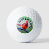 Rode Kardinaal Fotografie Golfballen (Voorkant)