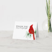 Rode kardinaal Funeral Bedankkaart (Voorkant)