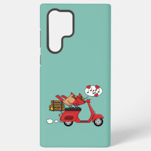 Rode Kardinaal Geliefden op Scooter Samsung Galaxy Hoesje