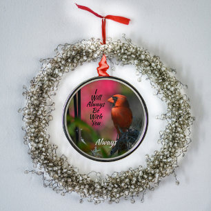 Rode Kardinaal Gepersonaliseerd Memorial Metalen Ornament