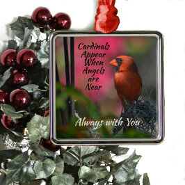 Rode Kardinaal Gepersonaliseerd Ornament van het M