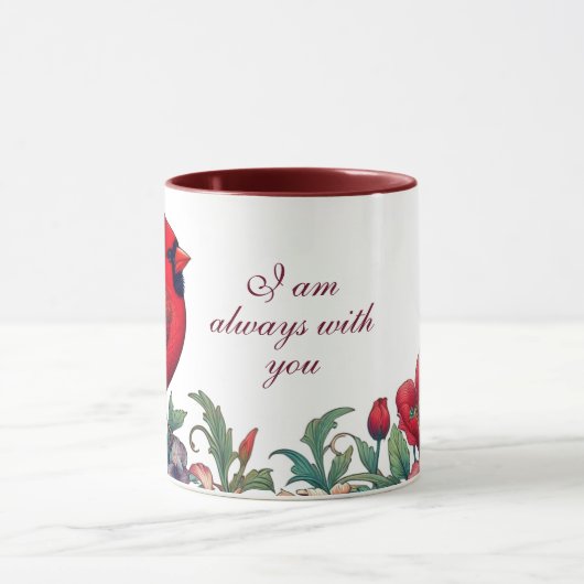 Rode Kardinaal Geschenken Condoleance Herinnering  Mok (Midden)