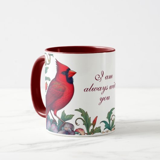 Rode Kardinaal Geschenken Condoleance Herinnering  Mok (Voorkant links)